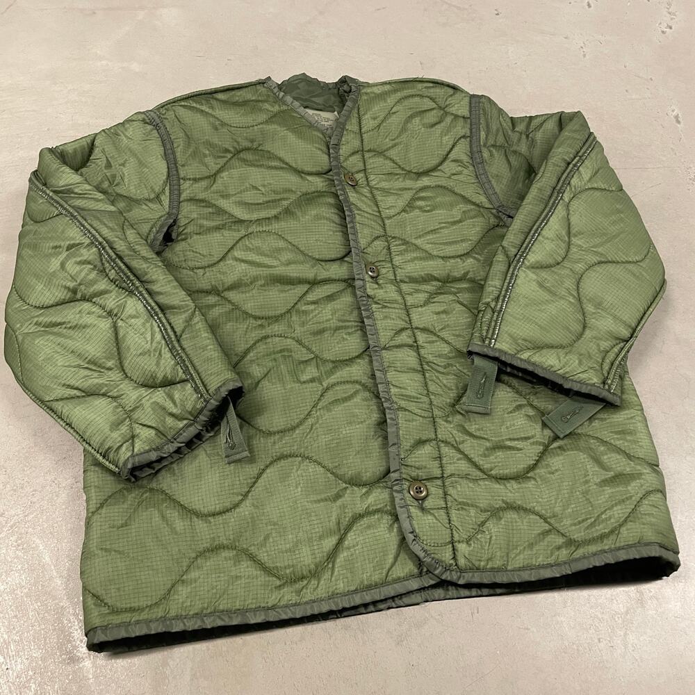 vintage y2k quilted military liner jacket